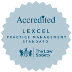 The Lexcel accreditation badge.