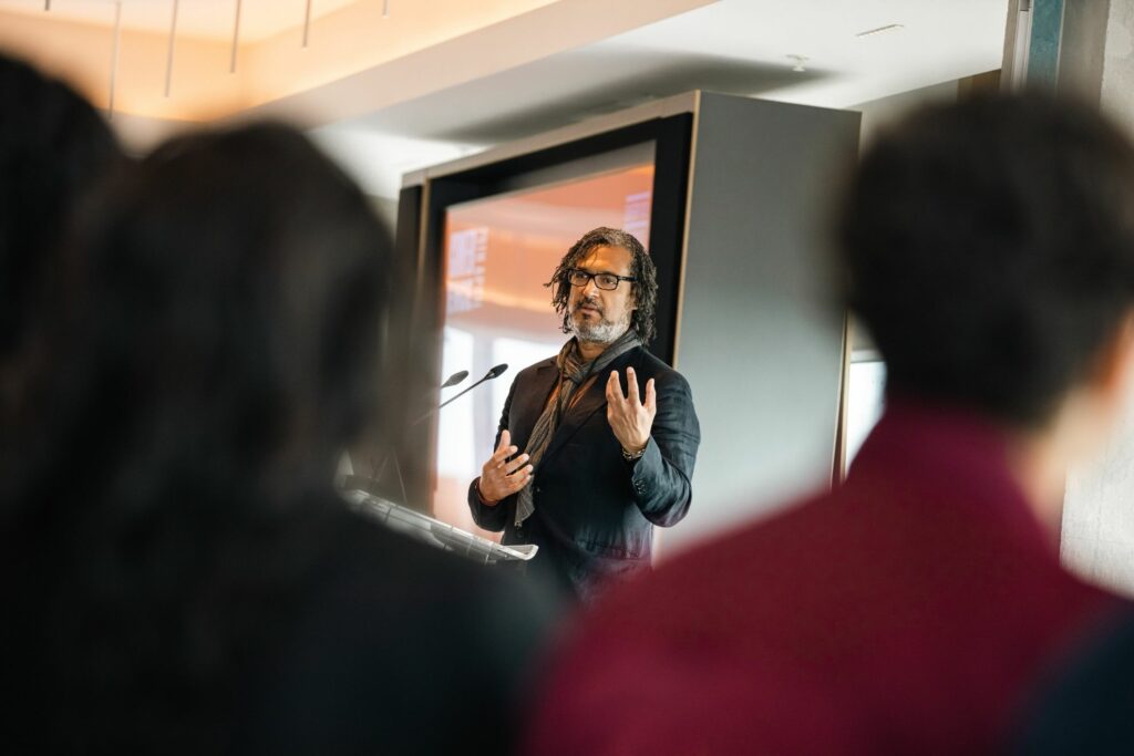 David Olusoga OBE speaking at Liverpool Against Racism conference